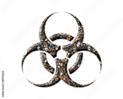 Toxic Radiation biohazard Stones Icon Logo Symbol illustration