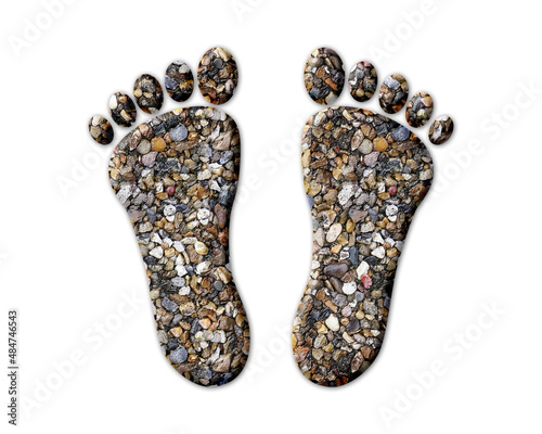 Feet Stones Icon Logo Symbol illustration