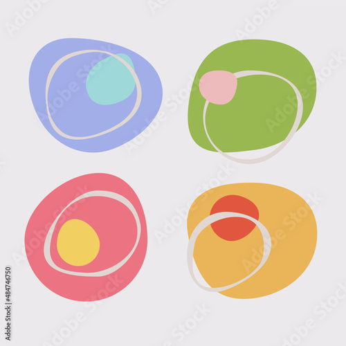 Seasons, set of icons, abstraction