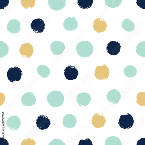 Simple polka dot background. The pattern is drawn with a dry brush.