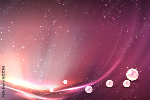 Gradient background - pink. Pearl. a lot of sequins