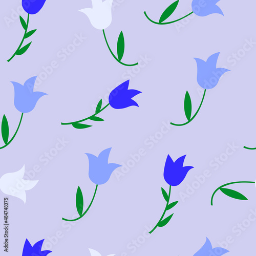 Blue tulips pattern
