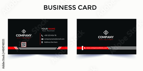 Modern Black Business Card Template