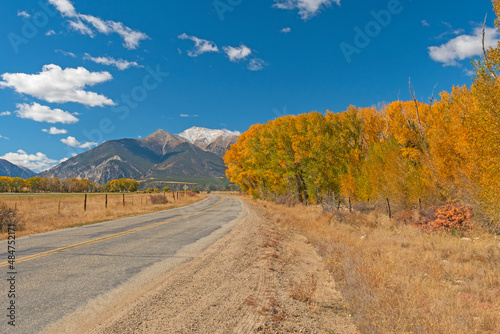 Rural Road in the Fall in the Mountains photo