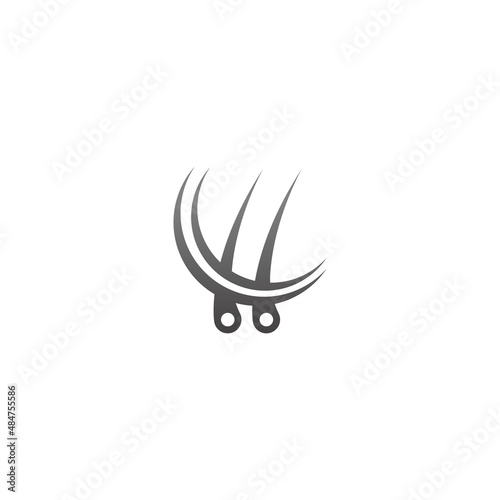 Hair follicle illustration logo icon desain template