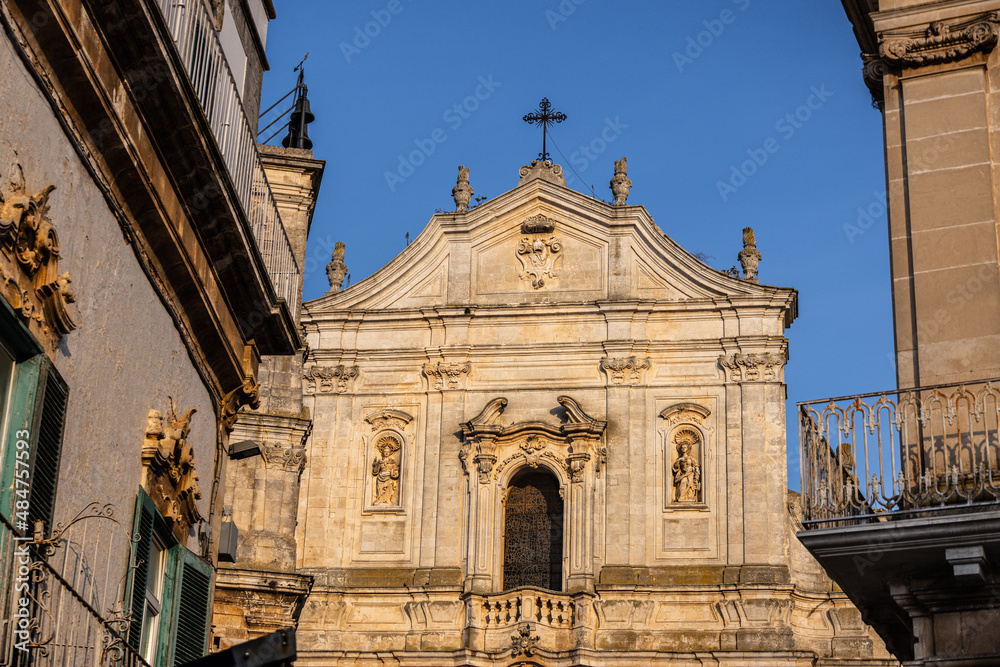 Historic buildings in the city of Martina Franca in Italy - travel photography