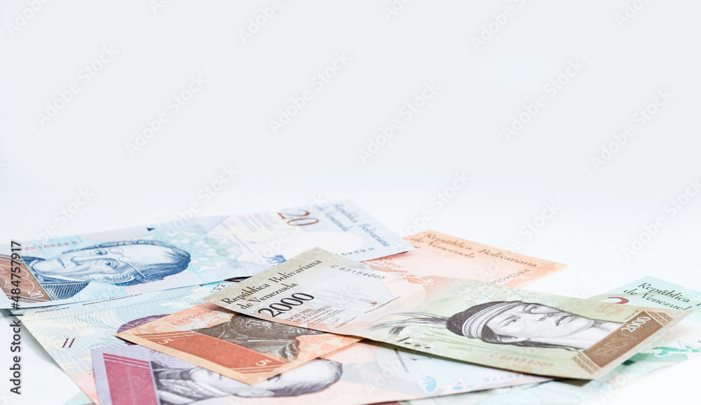 Venezuelan Bolivars. The concept of economic problems of countries, problems of Venezuela, very high inflation. Venezuelan Bolivars. The concept of economic problems of countries, problems of Venezuela, very high inflation.