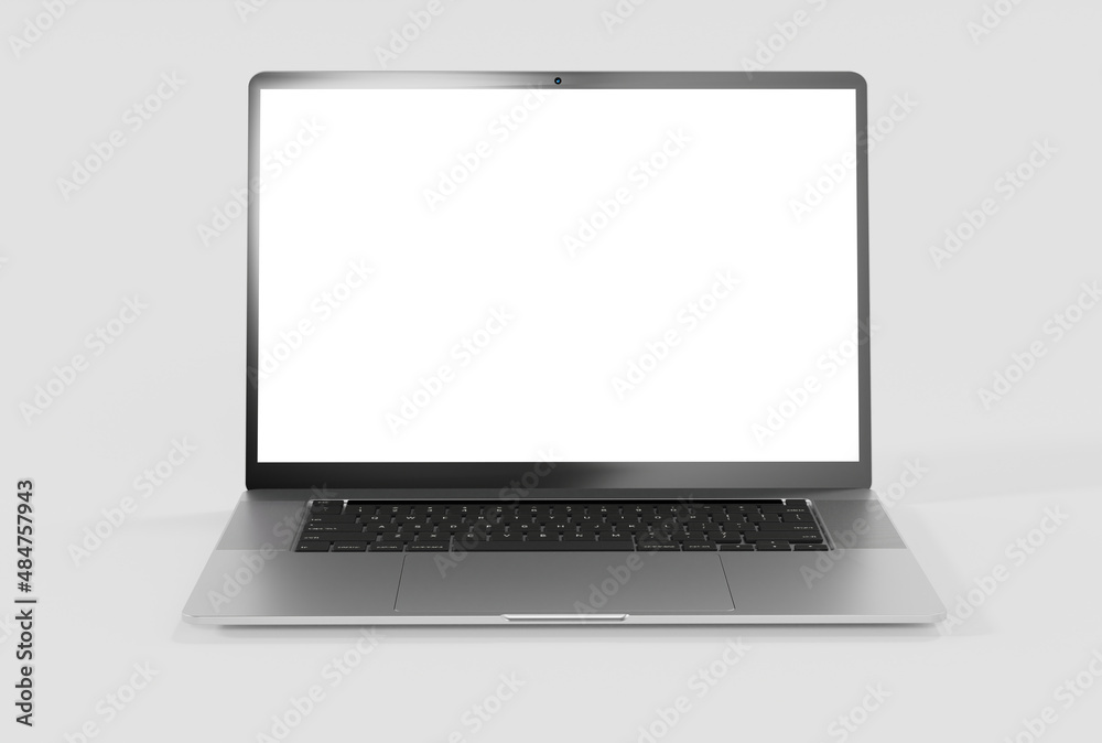 Laptop with blank display to be completed. Concept of adding content to your computer. Laptop with blank display to be completed. Concept of adding content to your computer.