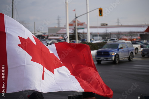 Freedom convoy in Hamilton On. Canada 2022