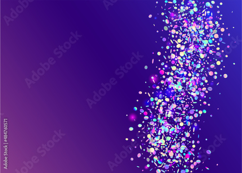 Iridescent Sparkles. Shiny Banner. Blur Christmas Sunlight. Boke