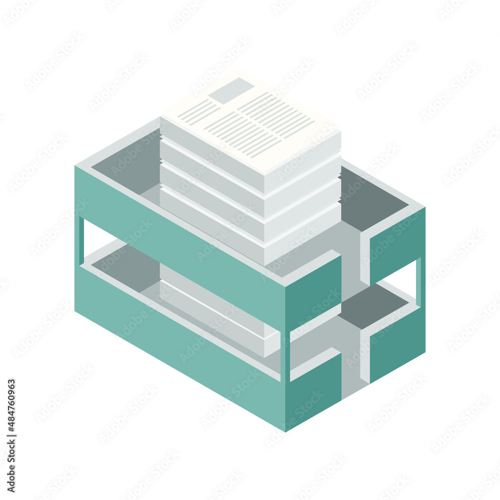Fototapeta premium Isometric sheet box