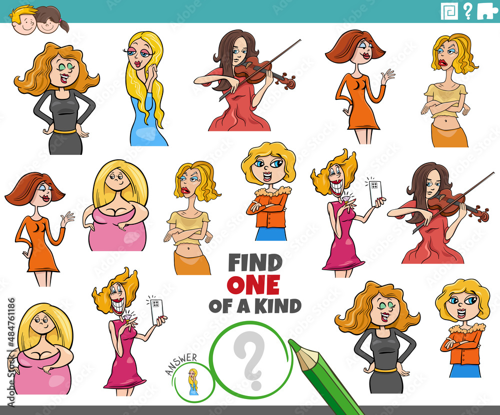one of a kind task with cartoon girls and women one of a kind task with cartoon girls and women