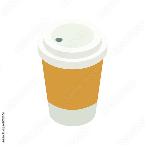 Isometric coffee cup