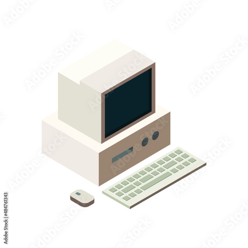 Isometric retro computer