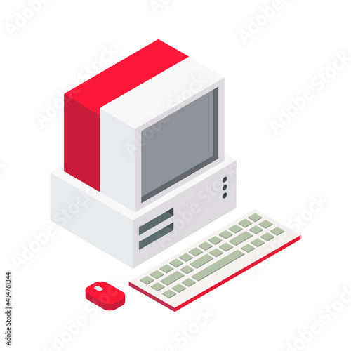 Isometric retro computer