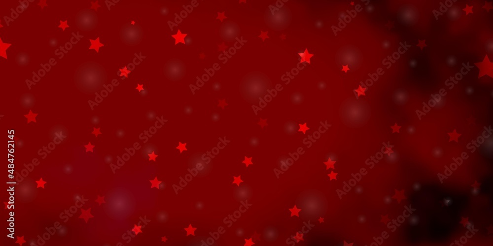 Light Pink, Red vector background with small and big stars. Colorful illustration with abstract gradient stars. Pattern for wrapping gifts.