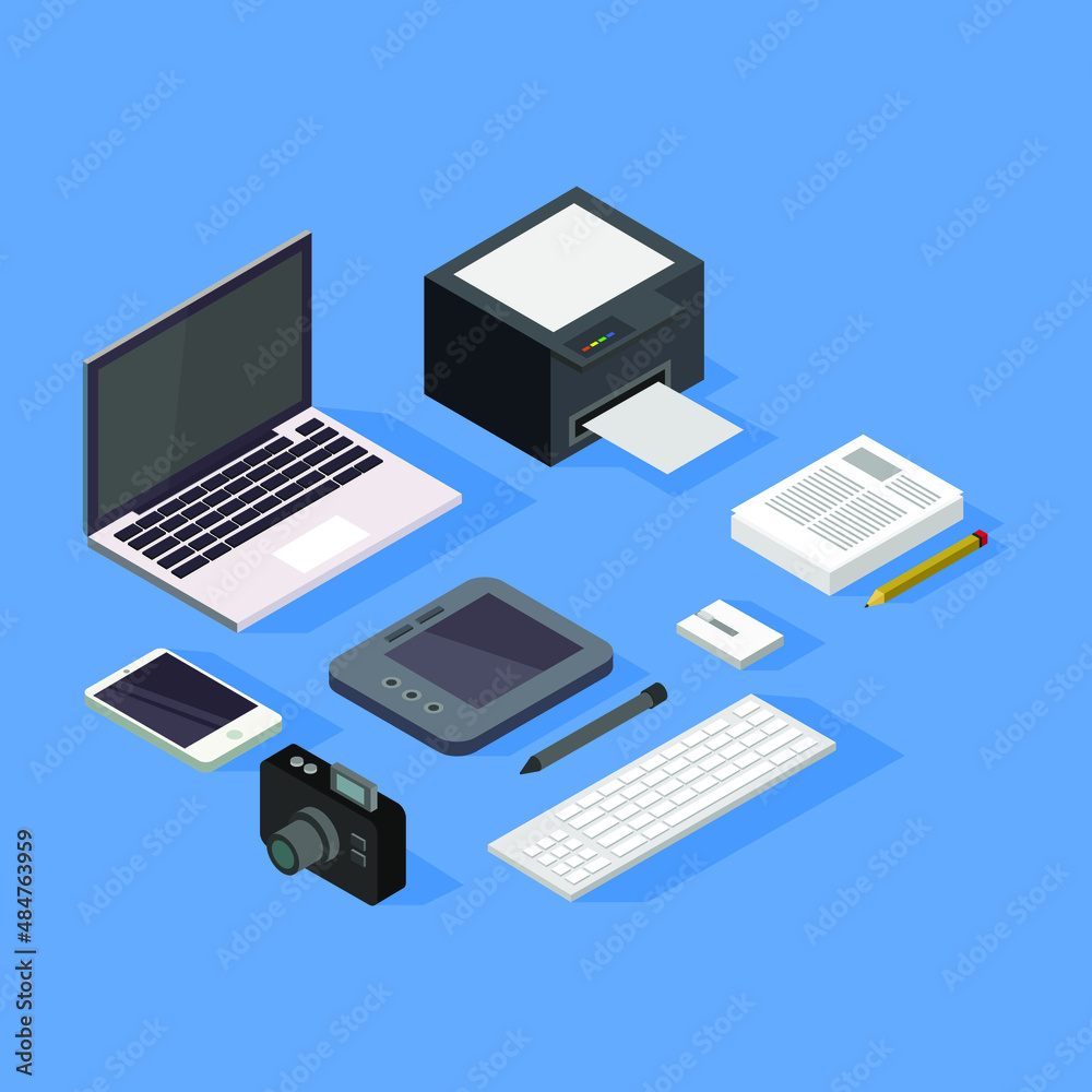 Isometric Workplace Isometric Workplace