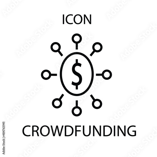 crowdfunding symbol icon for business, web and presentation use