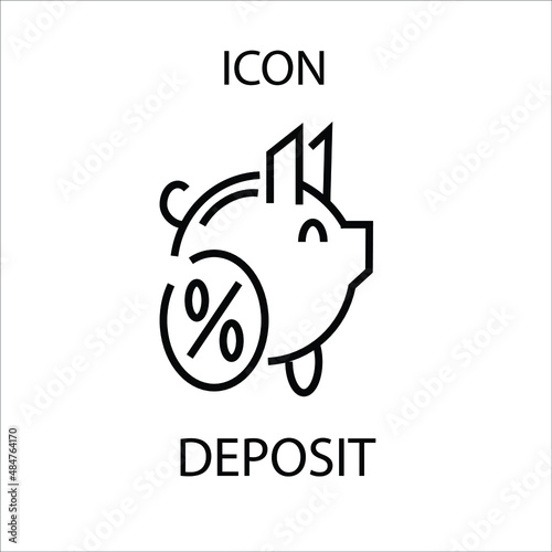 deposit symbol icon for business, web and presentation use