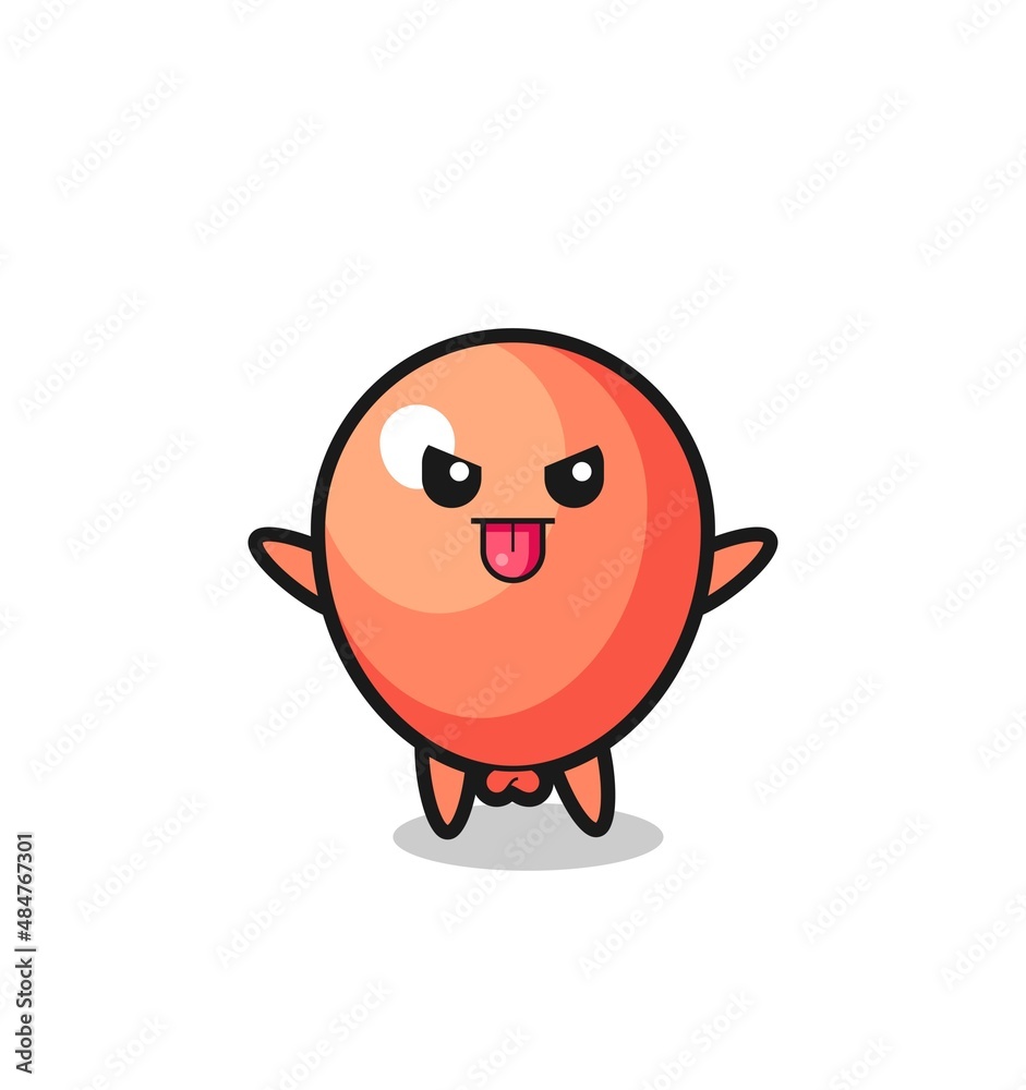 naughty balloon character in mocking pose naughty balloon character in mocking pose