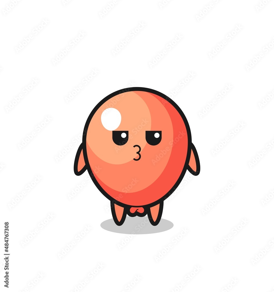 the bored expression of cute balloon characters the bored expression of cute balloon characters