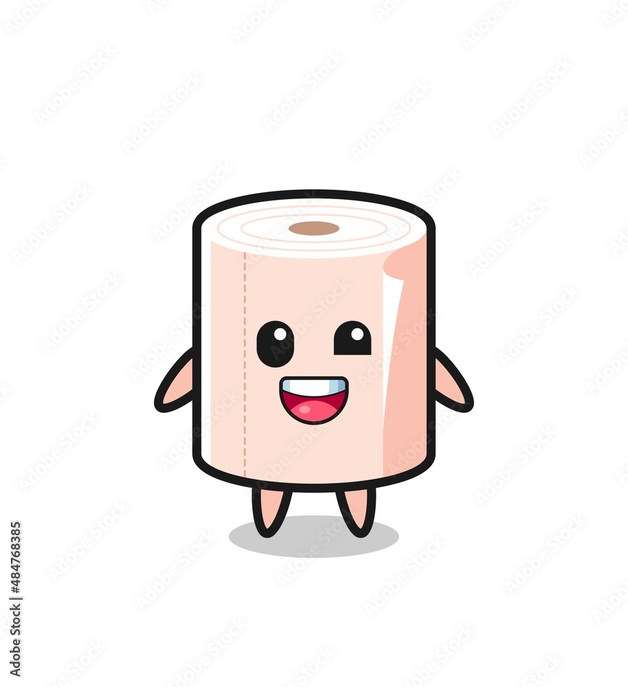 illustration of an tissue roll character with awkward poses illustration of an tissue roll character with awkward poses