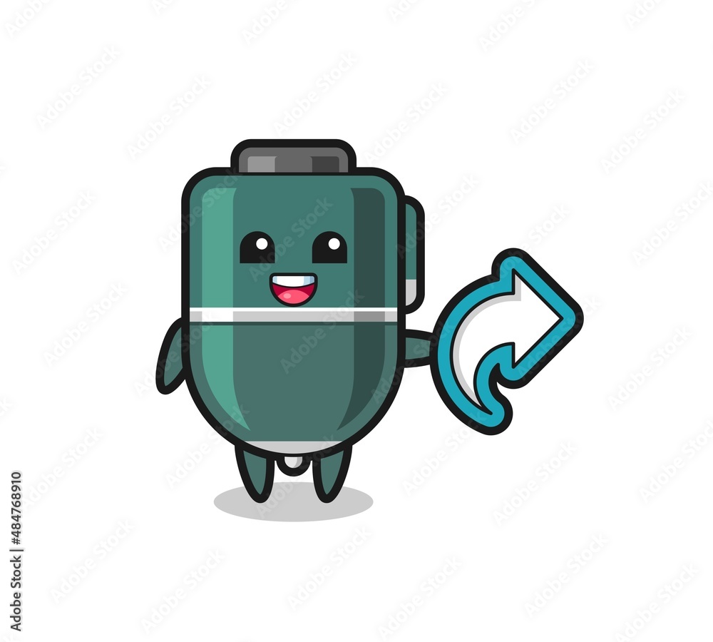 cute ballpoint hold social media share symbol cute ballpoint hold social media share symbol