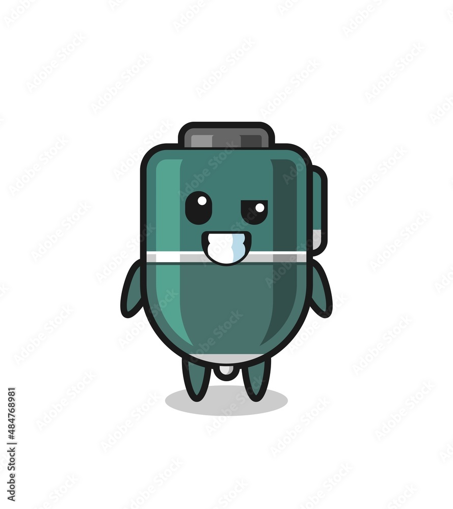 cute ballpoint mascot with an optimistic face cute ballpoint mascot with an optimistic face