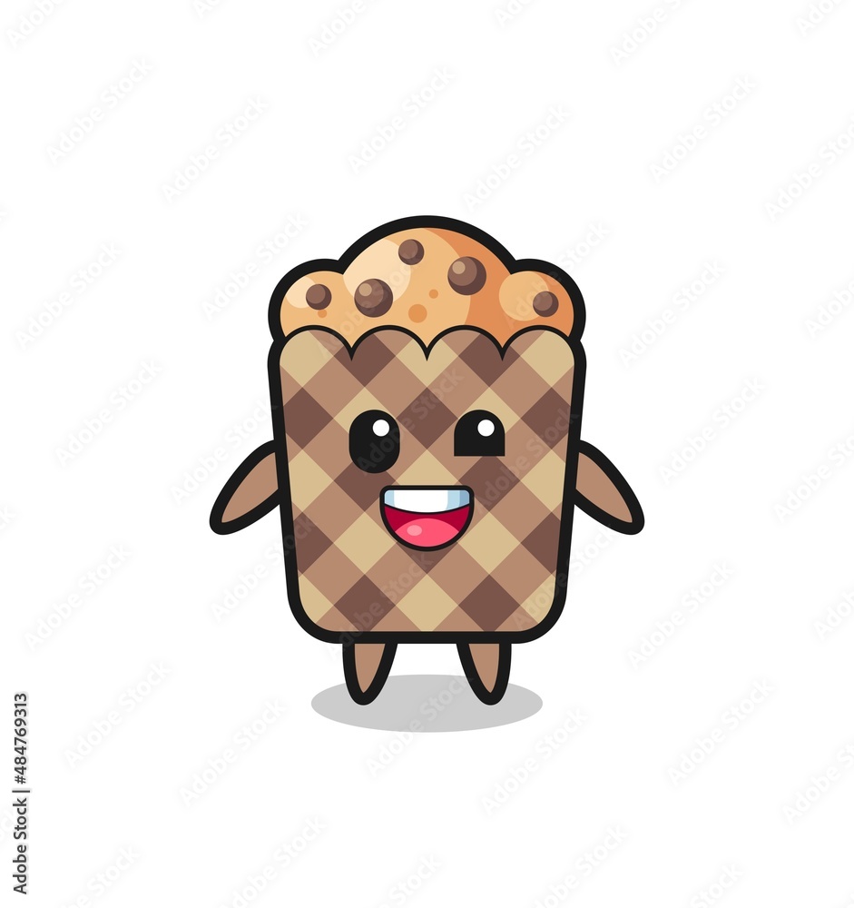 illustration of an muffin character with awkward poses illustration of an muffin character with awkward poses