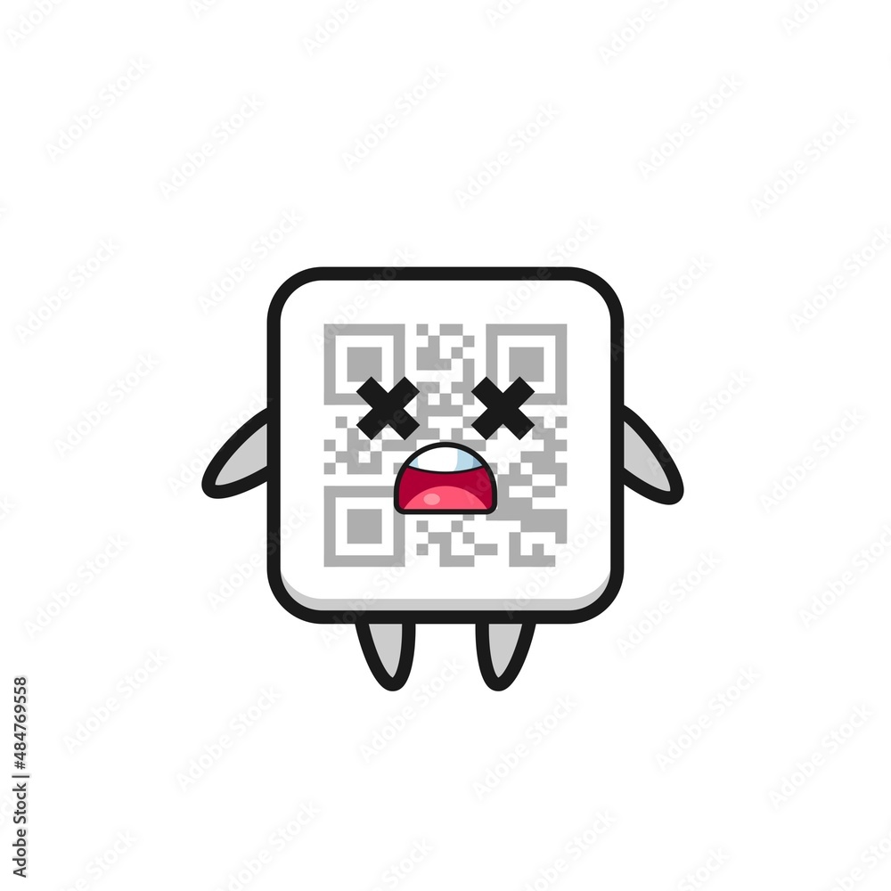 the dead qr code mascot character the dead qr code mascot character