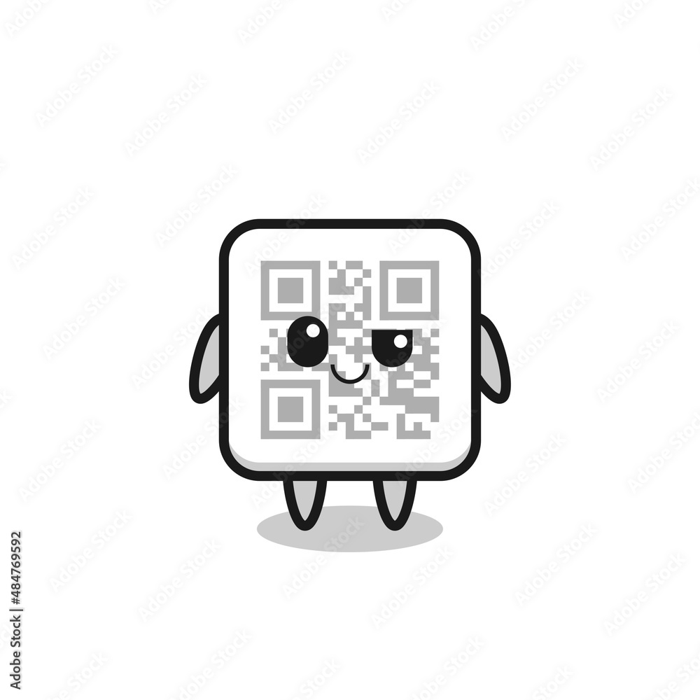 qr code cartoon with an arrogant expression