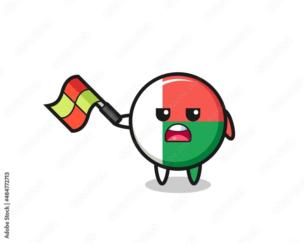 madagascar flag cartoon as the line judge hold the flag up at a 45 degree angle madagascar flag cartoon as the line judge hold the flag up at a 45 degree angle