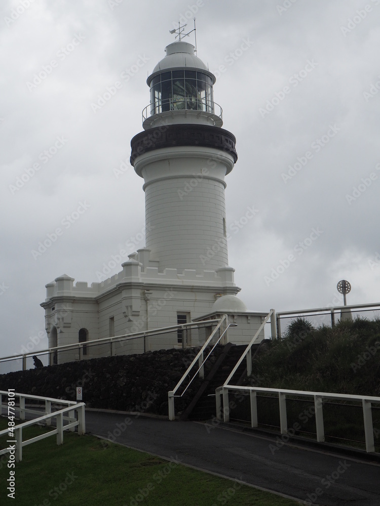 Byron Bay Lighthouse New South Wales Australia Overcast Rainy Day