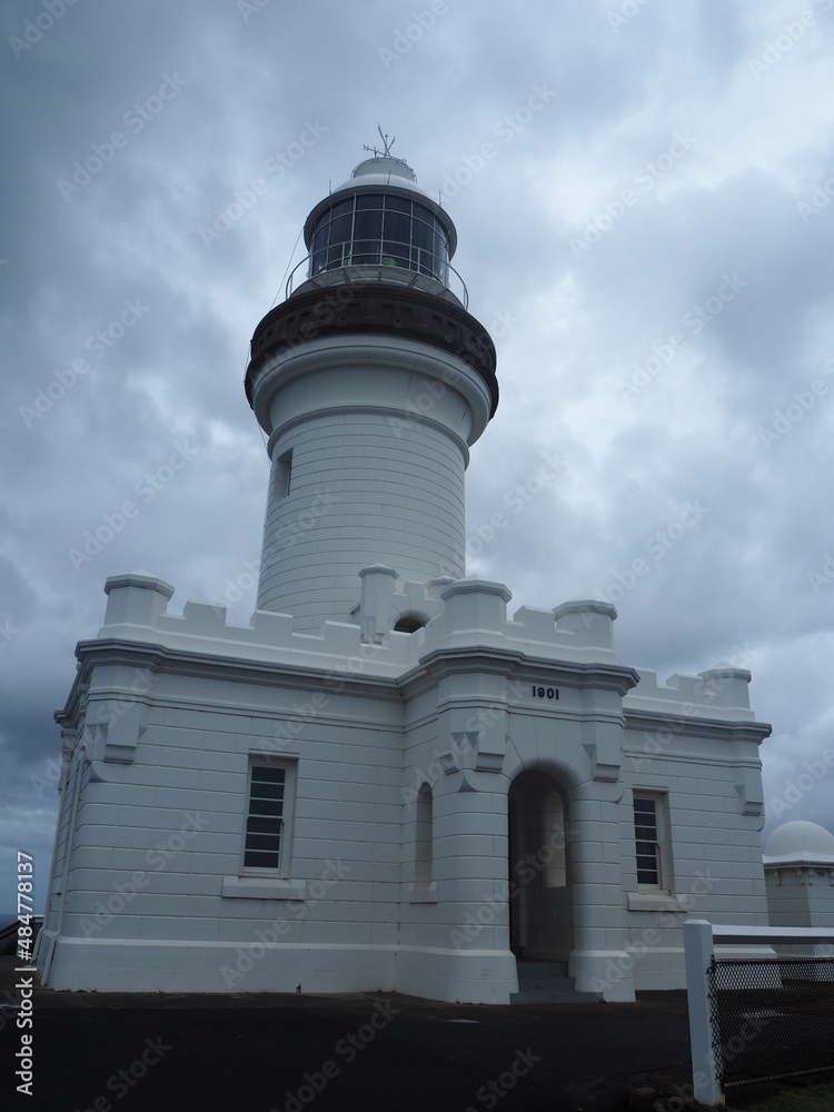 Byron Bay Lighthouse New South Wales Australia Overcast Rainy Day
