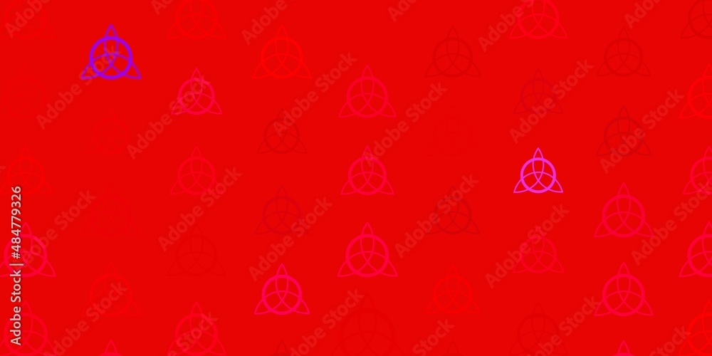 Light Pink vector pattern with magic elements. Light Pink vector pattern with magic elements.
