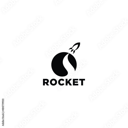 rocket logo design vector illustration