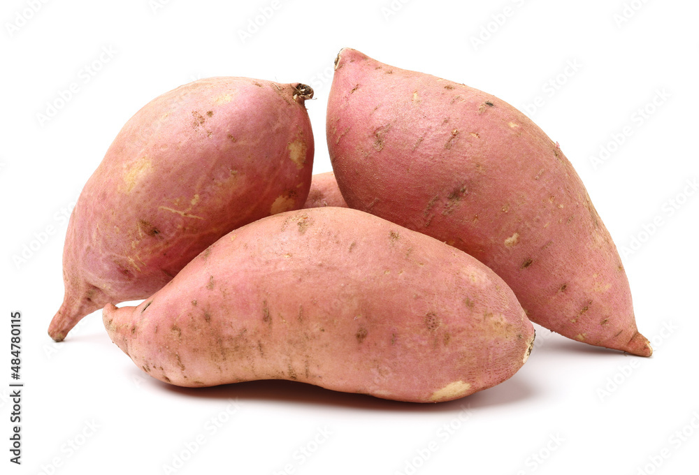 sweet potato on the white background sweet potato on the white background
