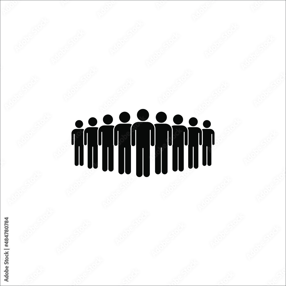Illustration of crowd of people icon. Social icon. Flat style design. User group network. Corporate team group. Community member icon. Illustration of crowd of people icon. Social icon. Flat style design. User group network. Corporate team group. Community member icon.