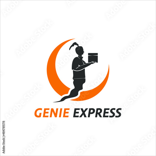 Business logo design fun and playfull delivery service vector
