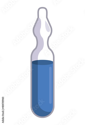 vial with blue liquid