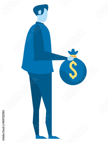 businessman with money bag
