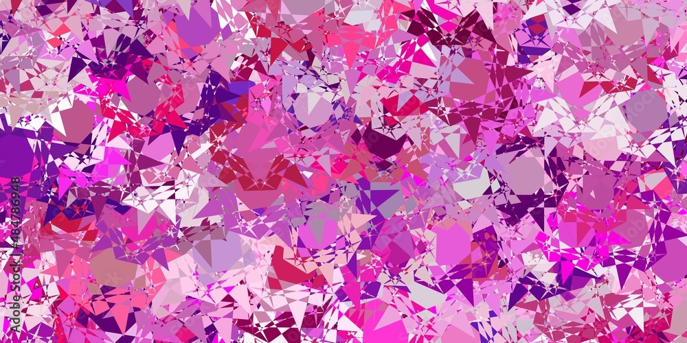 Light Purple vector template with triangle shapes. Light Purple vector template with triangle shapes.