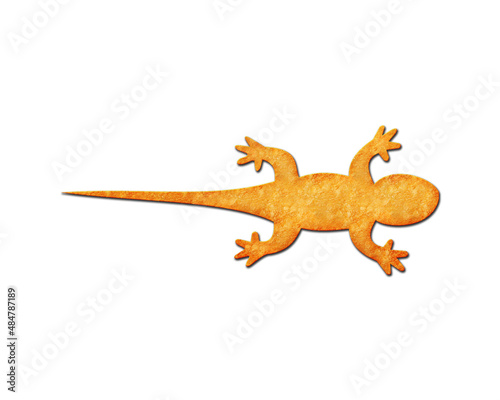 Lizard Gecko symbol Potato Chips icon logo illustration © SunFrot