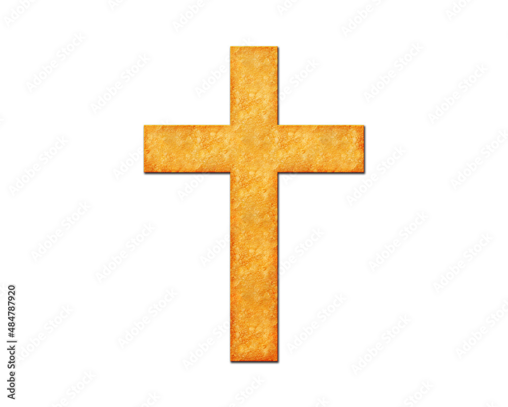 Christian Jesus Cross symbol Potato Chips icon logo illustration