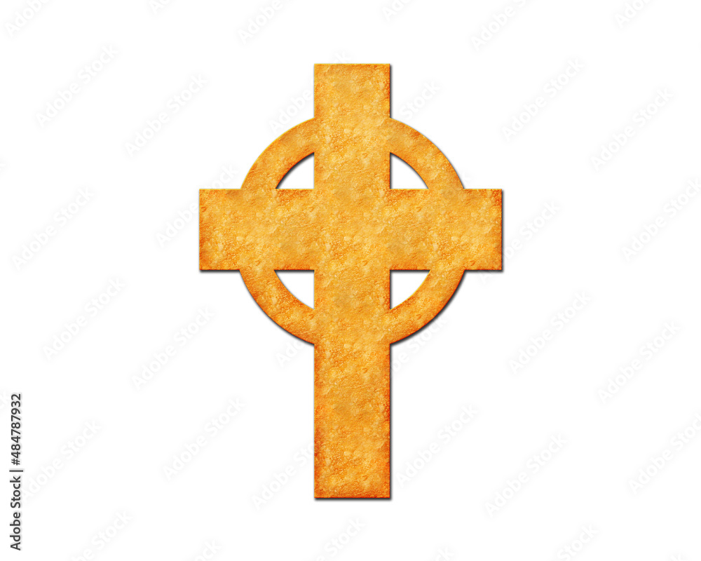 Christian Christ Cross symbol Potato Chips icon logo illustration
