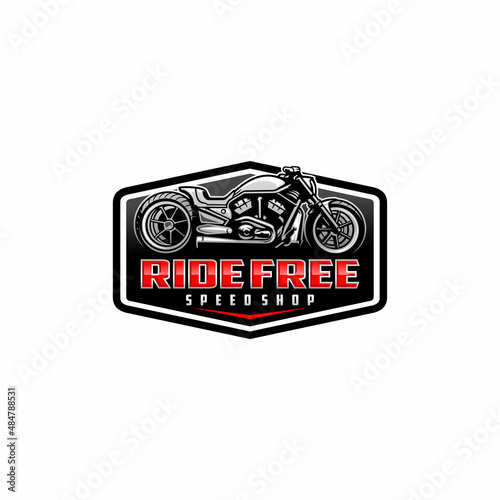 motorbike - chooper - motorcycle logo vector