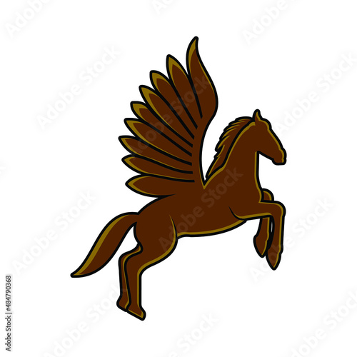 Pegasus or flying horse icon design logo company symbol