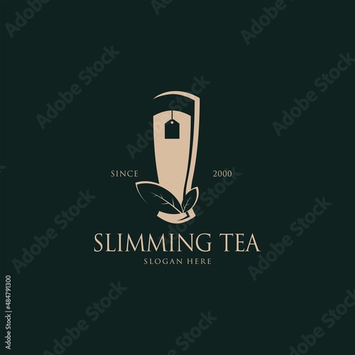 
Cool and unique slimming tea logo design