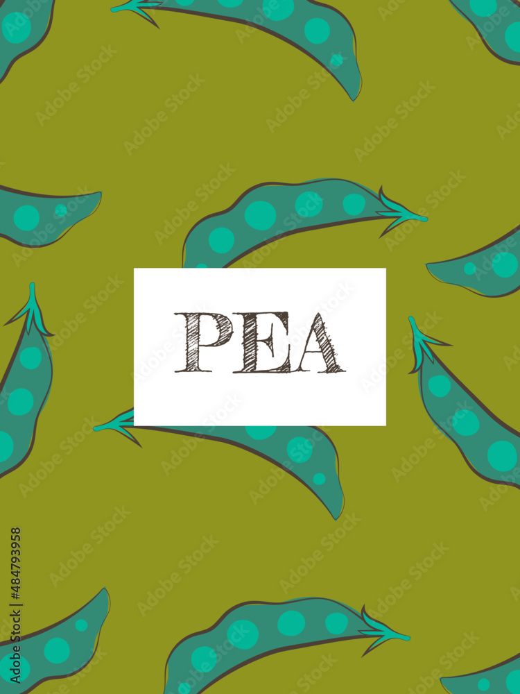 Naklejka premium illustration of a pea