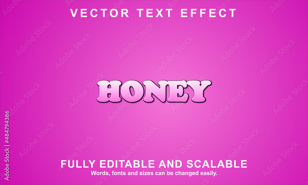 HONEY  style editable text effect
